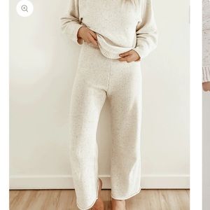 Oat Co Matching sprinkle sweater and knit pant set